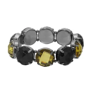 1928 Jewelry Topaz & Black Stone Stretch Bracelet 1928 Jewelry