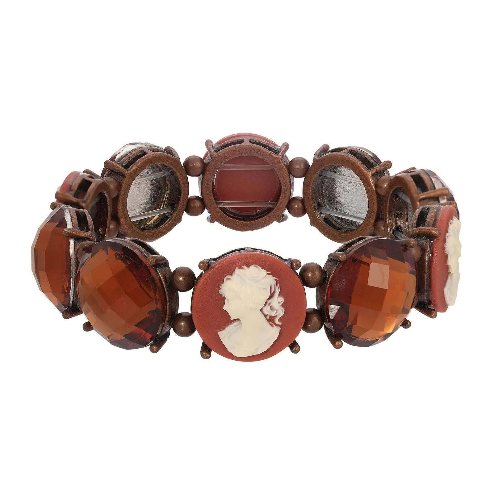 1928 Jewelry Topaz And Stone Stretch Bracelet 1928 Jewelry