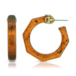 1928 Jewelry Tortoise Hoop Earrings 1928 Jewelry