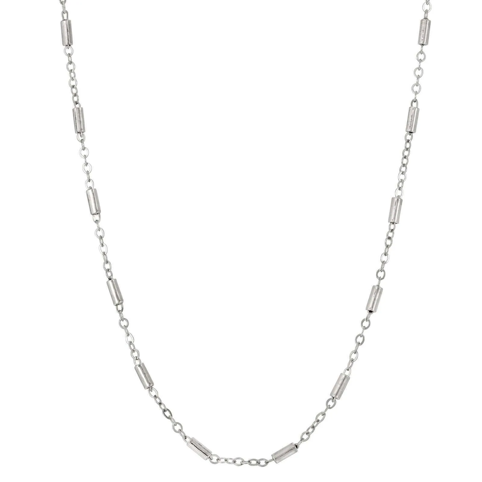 1928 Jewelry Tube Link Chain Necklace 16" 1928 Jewelry