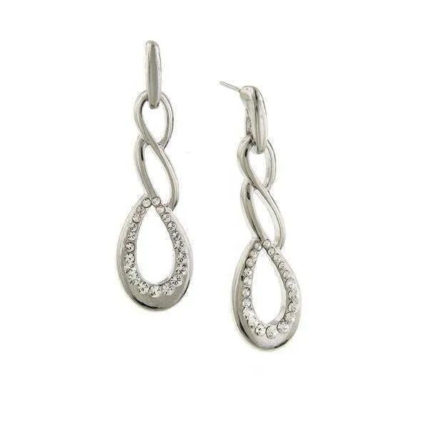 1928 Jewelry Twisted Crystal Drop Earrings 1928 Jewelry