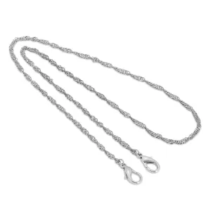 1928 Jewelry Twisted Curb Rope Face Mask Chain Holder 22 Inches 1928 Jewelry