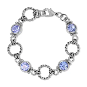 1928 Jewelry Twisted Elegance Crystal Link Bracelet 1928 Jewelry