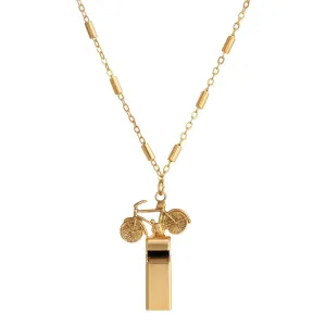 1928 Jewelry Vintage Bike & Functional Whistle Necklace 28"L 1928 Jewelry