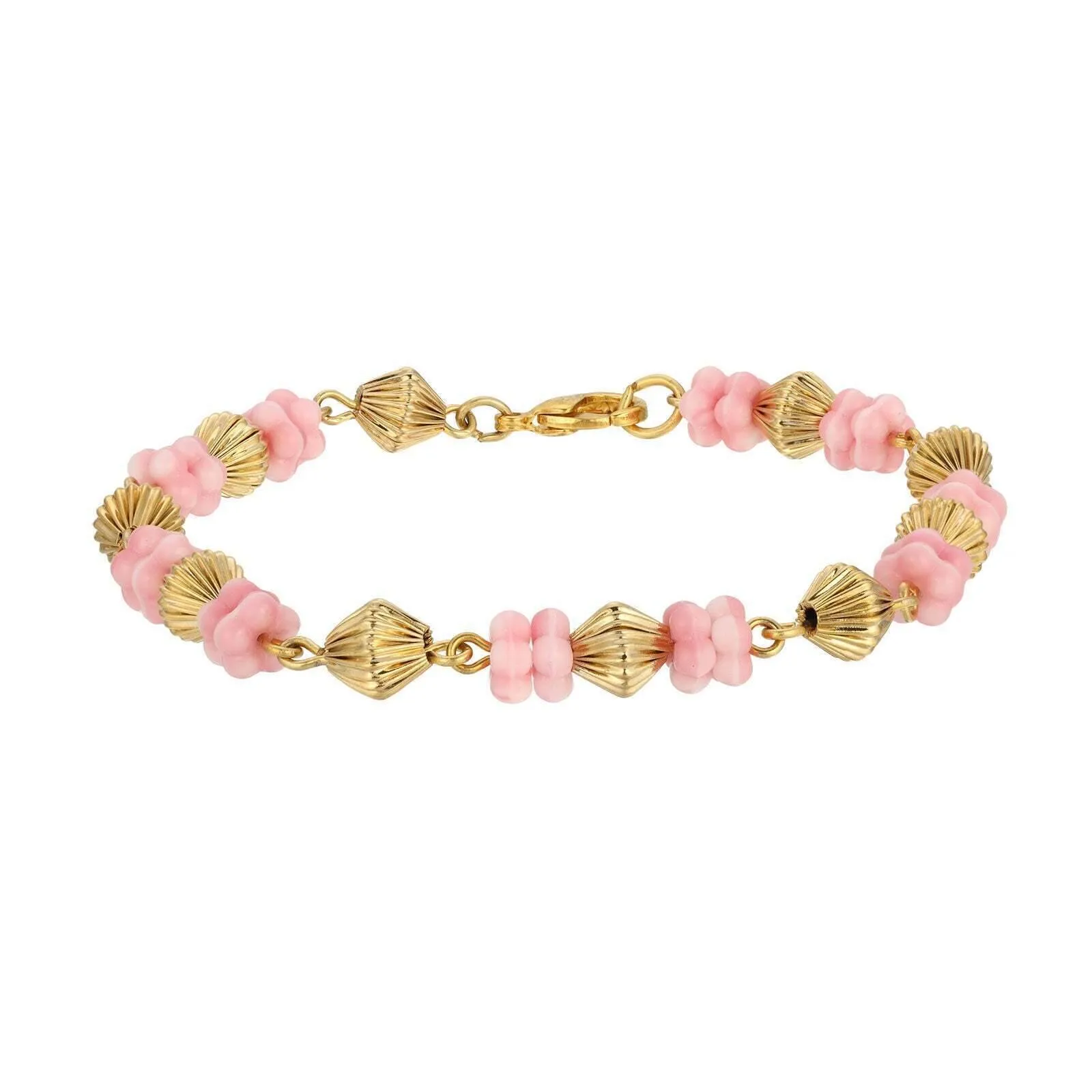 1928 Jewelry Vintage Flower Power Beaded Bracelet, 7.5"L 1928 Jewelry