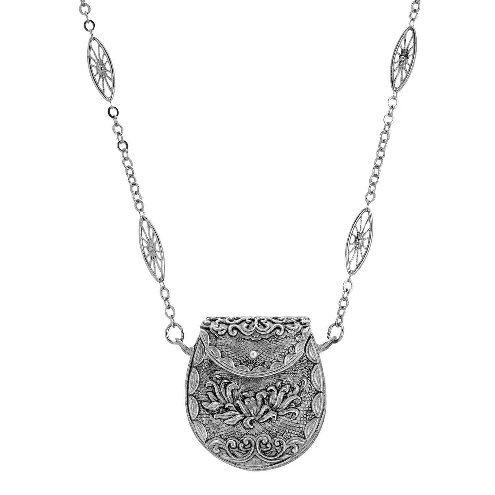 1928 Jewelry Vintage Purse Pendant Necklace 34" 1928 Jewelry