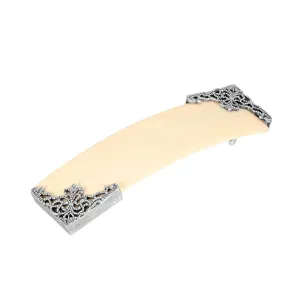 1928 Jewelry Vintage Style Filigree Accent Bar Hair Barrette 1928 Jewelry