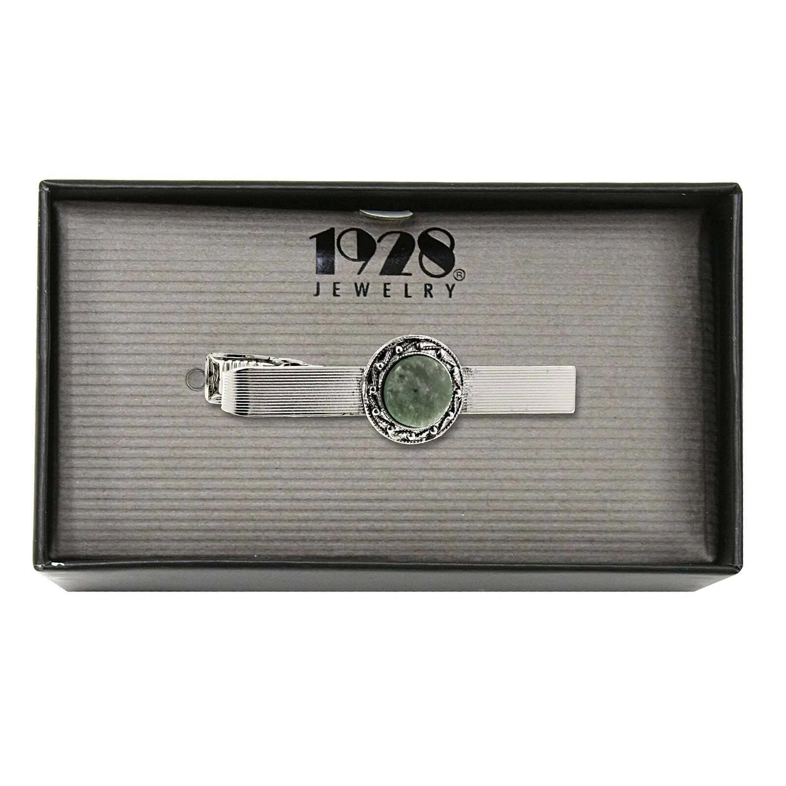 1928 Jewelry Vintage Style Gemstone Tie Bar Clip 1928 Jewelry