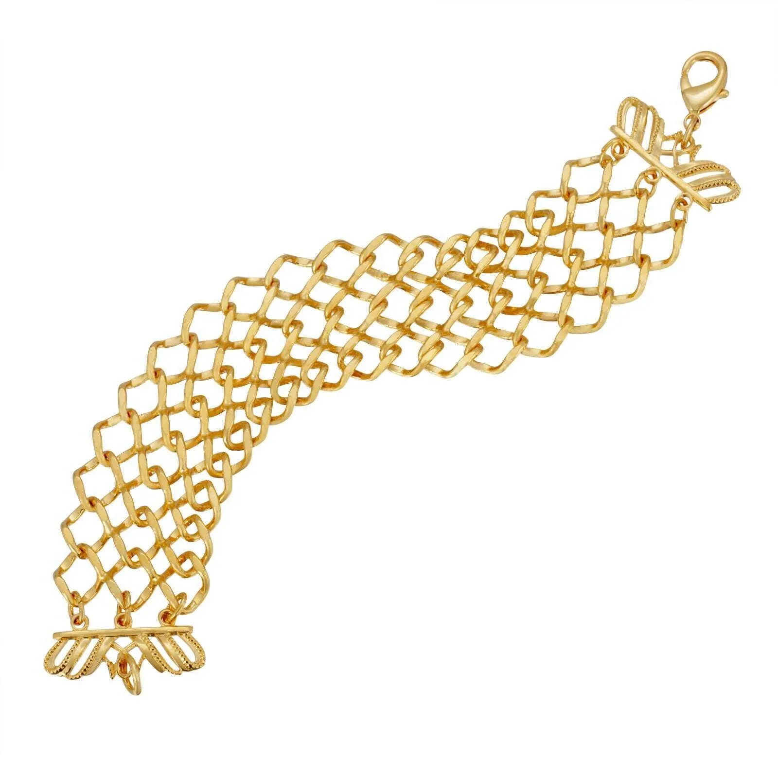 1928 Jewelry Wide Mesh Filigree Bar Bracelet 1928 Jewelry