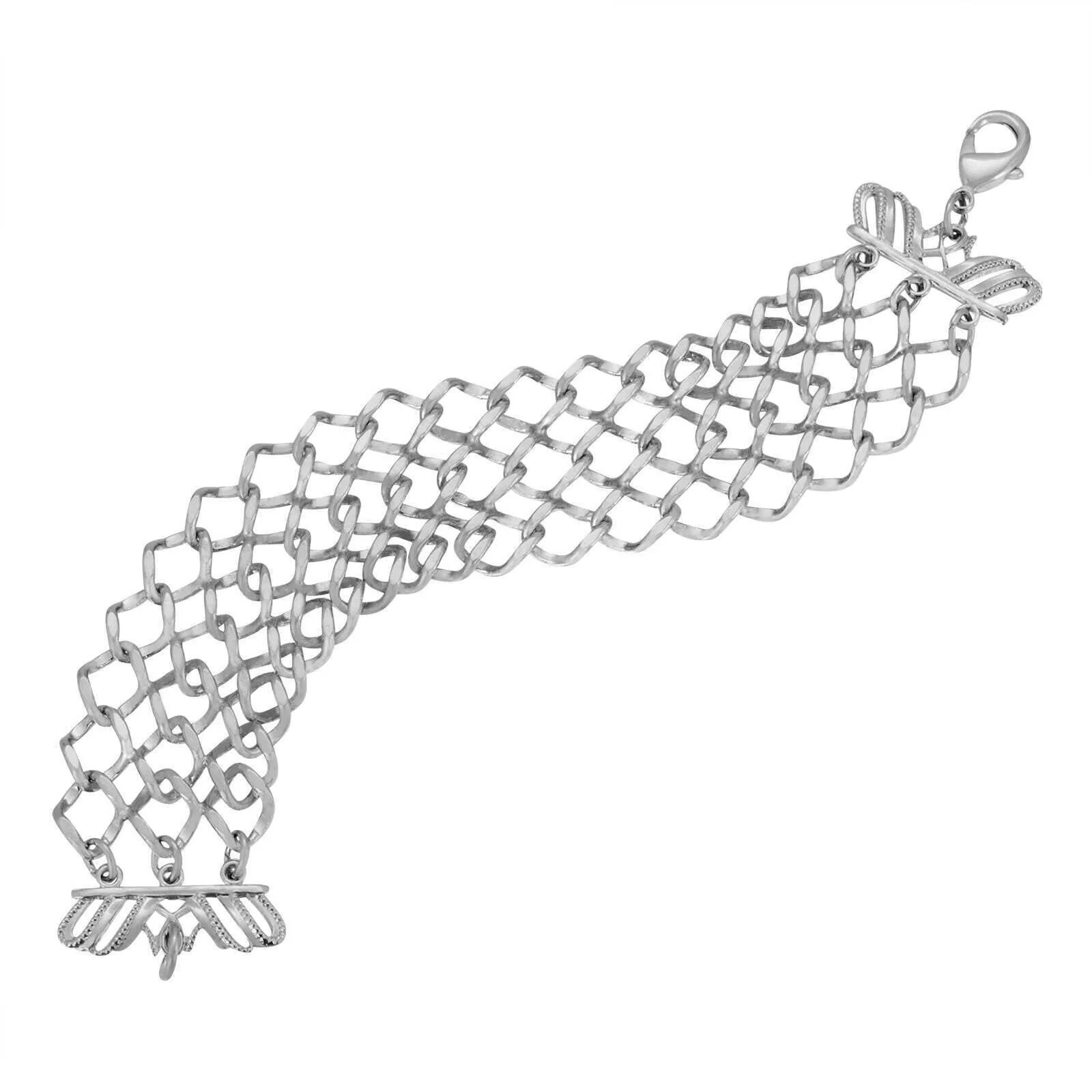 1928 Jewelry Wide Mesh Filigree Bar Bracelet 1928 Jewelry
