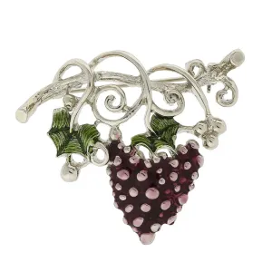 1928 Jewelry Winery Purple Grapes On Vine Pin 1928 Jewelry