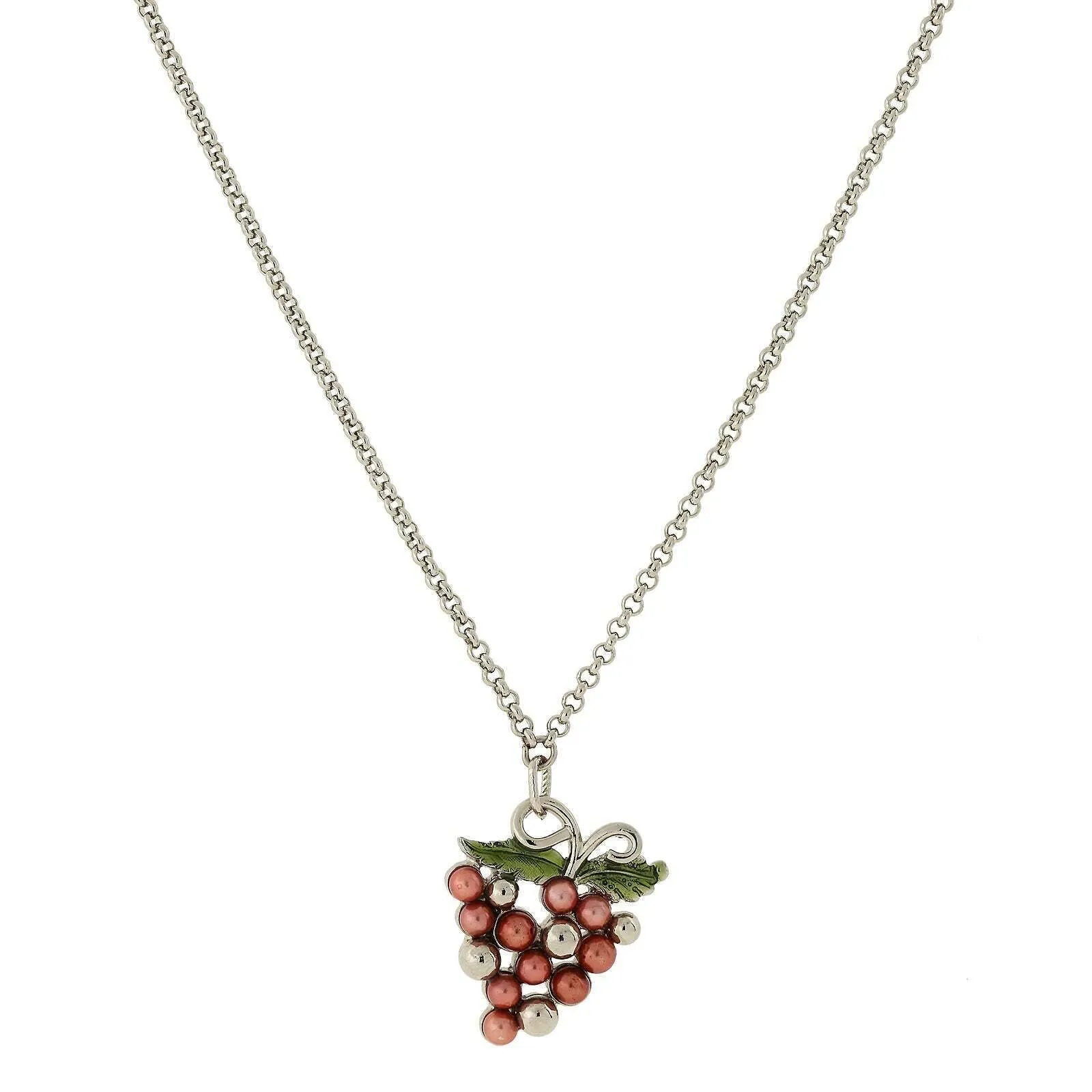 1928 Jewelry Winery Purple Grapes Pendant Necklace 16"   3" Extender 1928 Jewelry