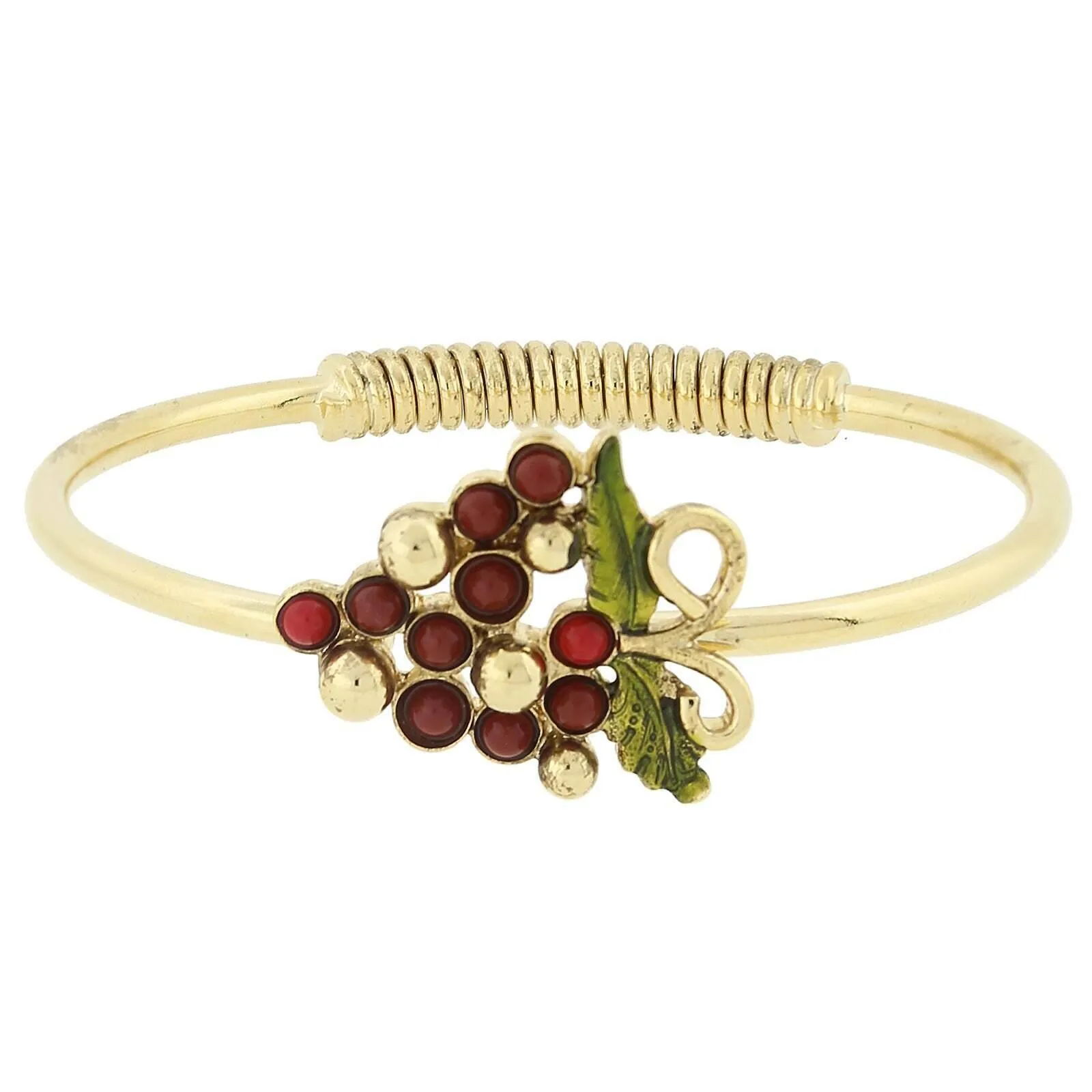 1928 Jewelry Winery Purple Grapes Spring-Hinge Bracelet 1928 Jewelry