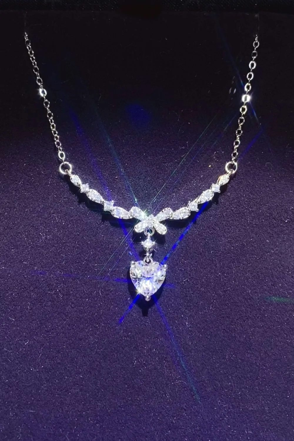 925 Sterling Silver Jewelry 1 Carat 925 Sterling Silver Moissanite Necklace