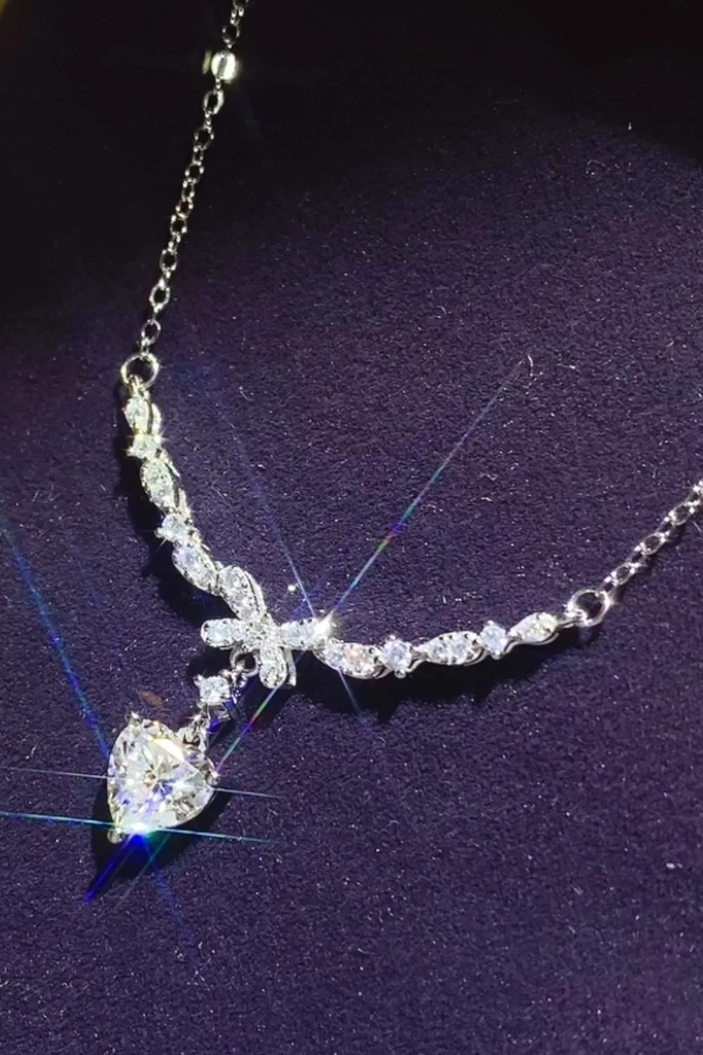 925 Sterling Silver Jewelry 1 Carat 925 Sterling Silver Moissanite Necklace