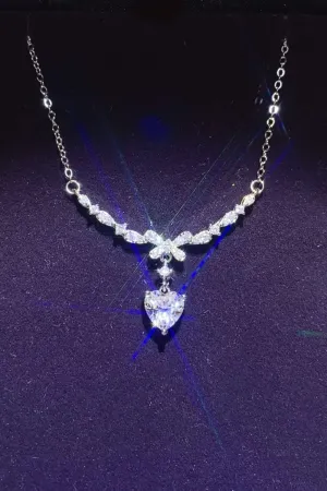 925 Sterling Silver Jewelry 1 Carat 925 Sterling Silver Moissanite Necklace