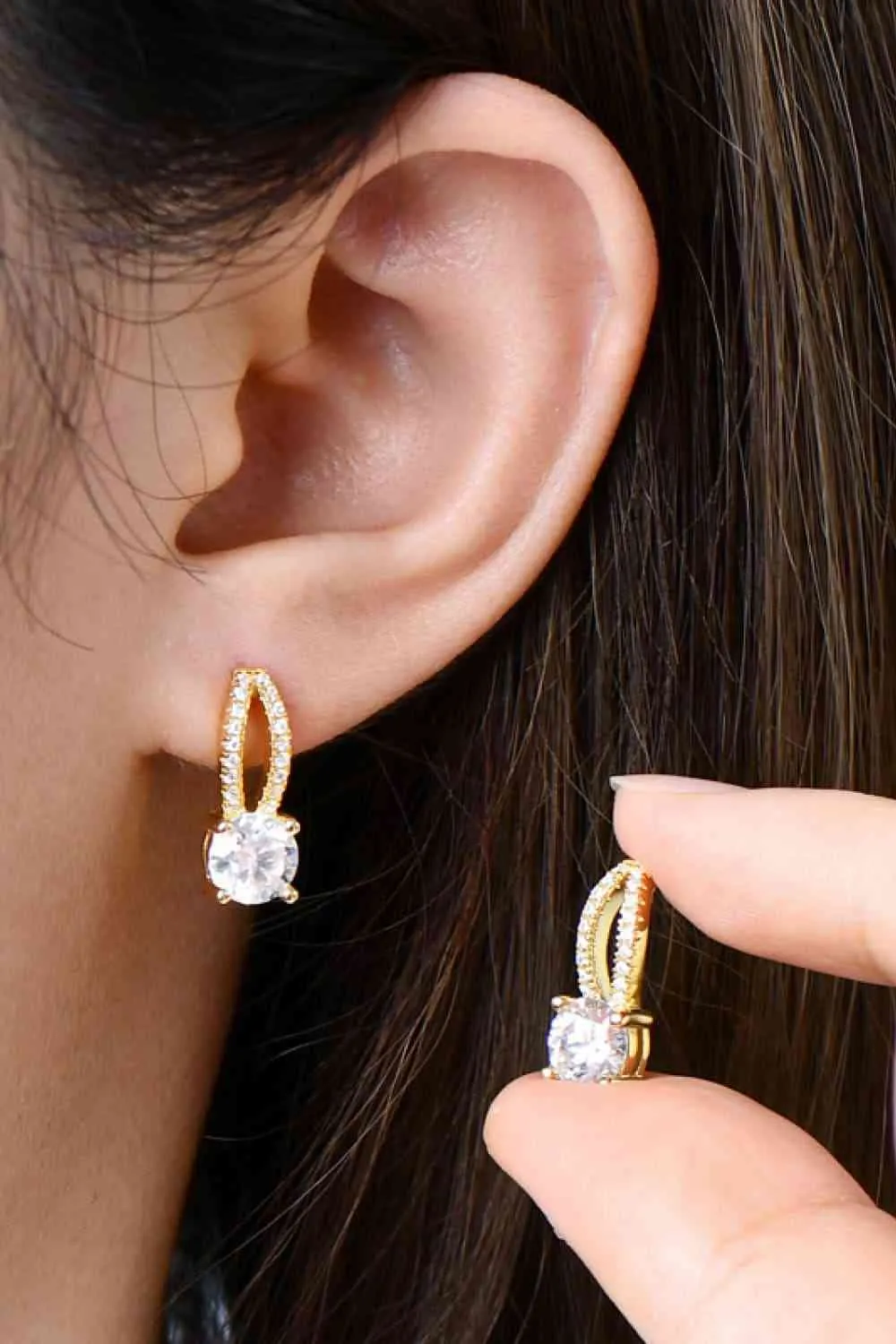 925 Sterling Silver Jewelry 1 Carat Moissanite 925 Sterling Silver Earrings
