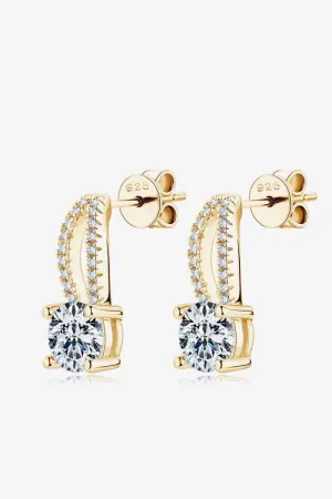 925 Sterling Silver Jewelry 1 Carat Moissanite 925 Sterling Silver Earrings