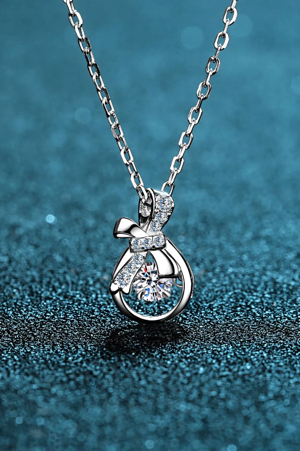 925 Sterling Silver Jewelry 1 Carat Moissanite 925 Sterling Silver Necklace