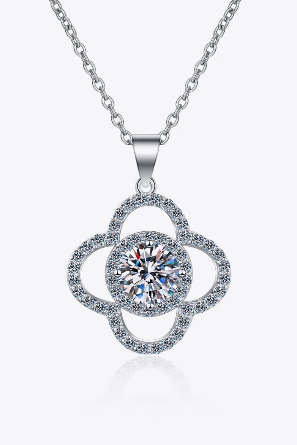925 Sterling Silver Jewelry 1 Carat Moissanite 925 Sterling Silver Necklace