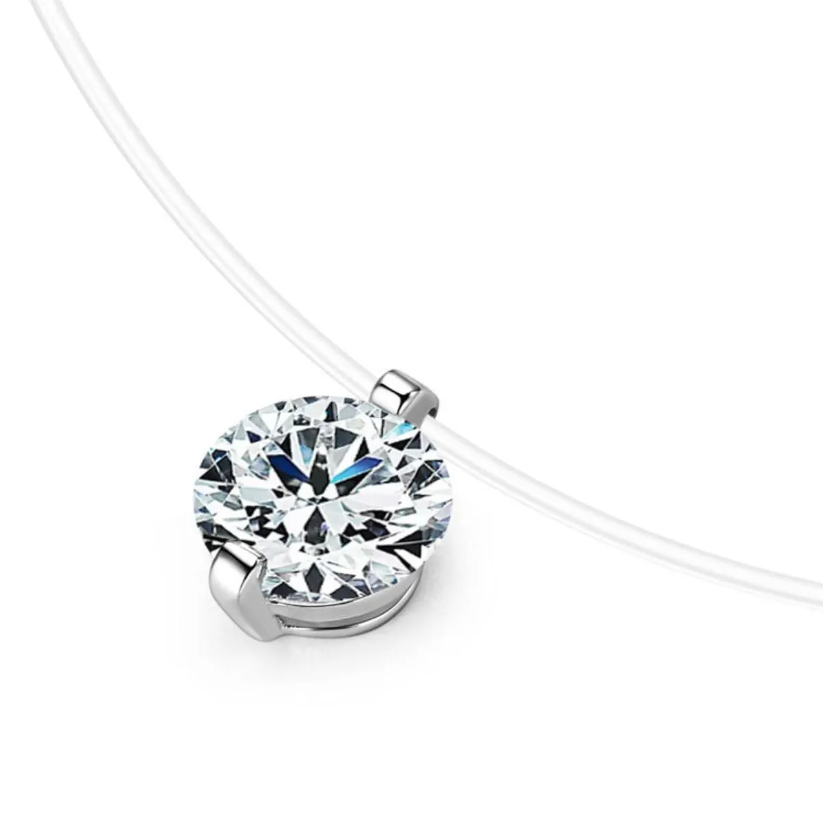 925 Sterling Silver Jewelry 1 Carat Moissanite 925 Sterling Silver Necklace