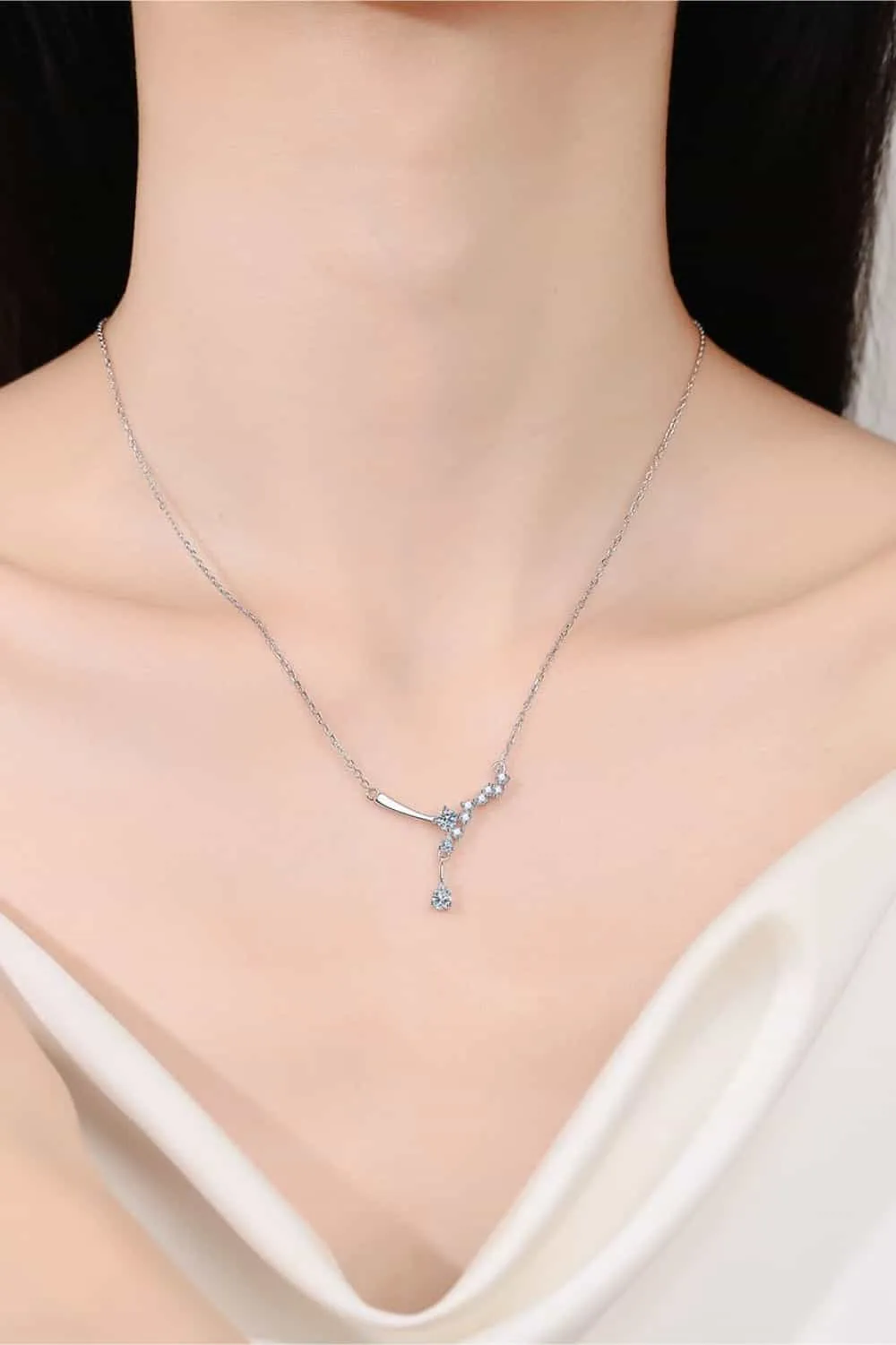 925 Sterling Silver Jewelry 1 Carat Moissanite 925 Sterling Silver Necklace