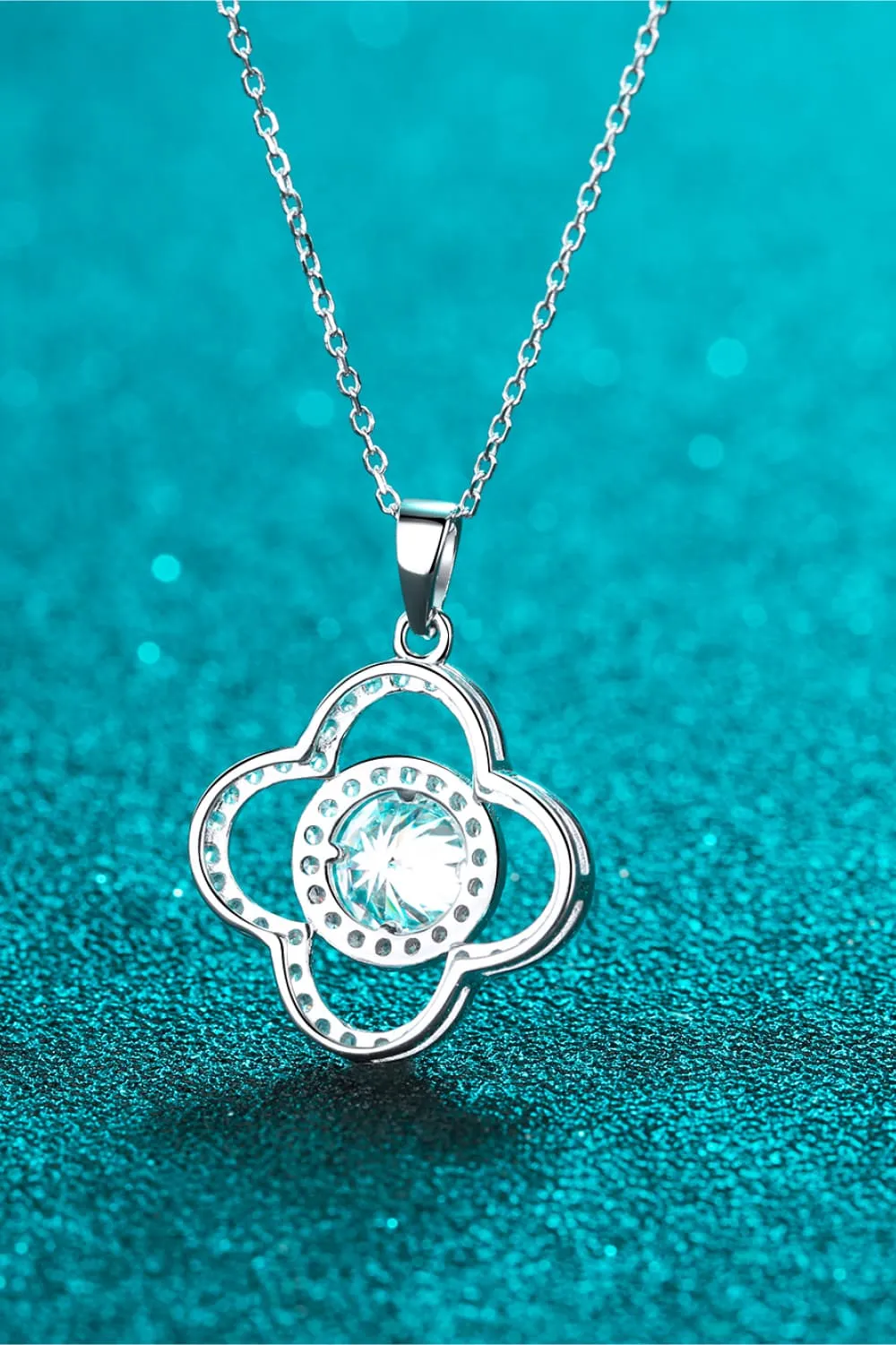 925 Sterling Silver Jewelry 1 Carat Moissanite 925 Sterling Silver Necklace