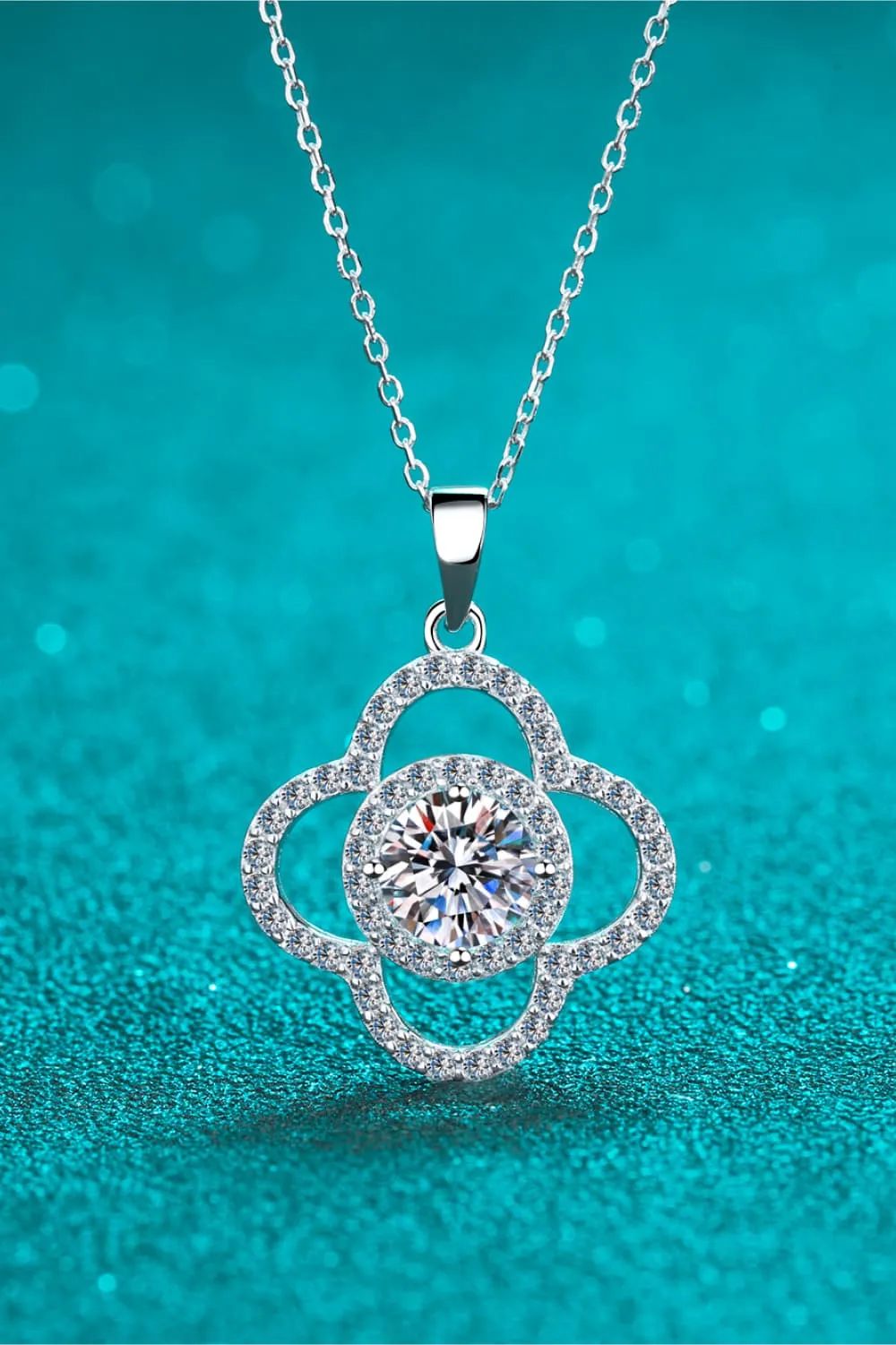 925 Sterling Silver Jewelry 1 Carat Moissanite 925 Sterling Silver Necklace