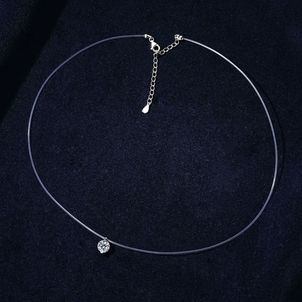 925 Sterling Silver Jewelry 1 Carat Moissanite 925 Sterling Silver Necklace