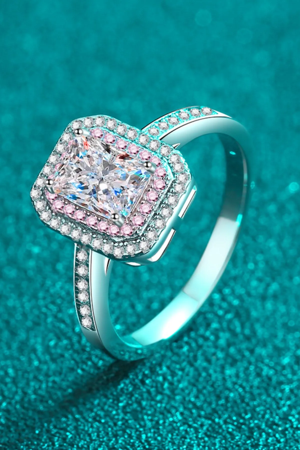 925 Sterling Silver Jewelry 1 Carat Moissanite 925 Sterling Silver Ring