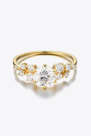 925 Sterling Silver Jewelry 1 Carat Moissanite 925 Sterling Silver Ring