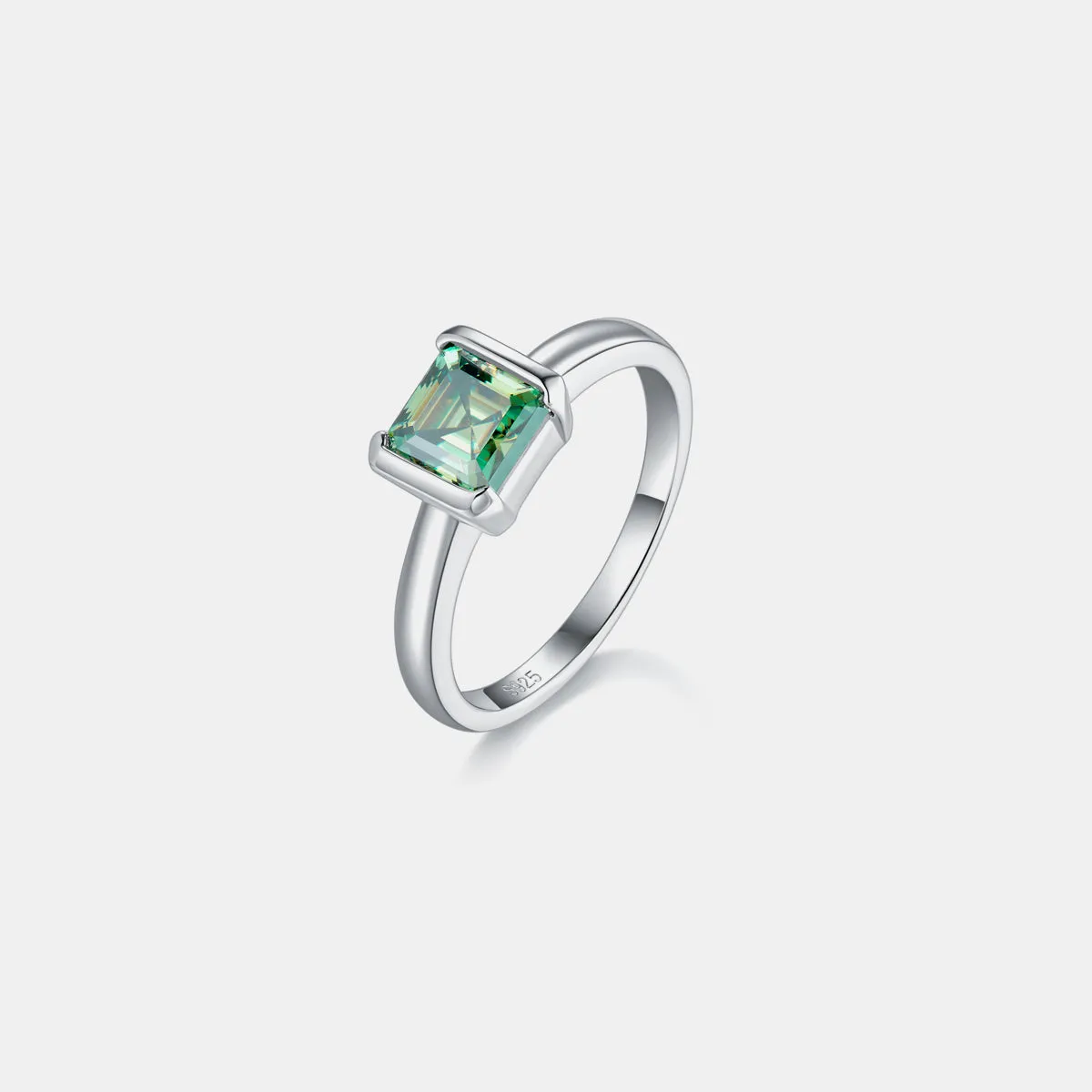 925 Sterling Silver Jewelry 1 Carat Moissanite 925 Sterling Silver Ring