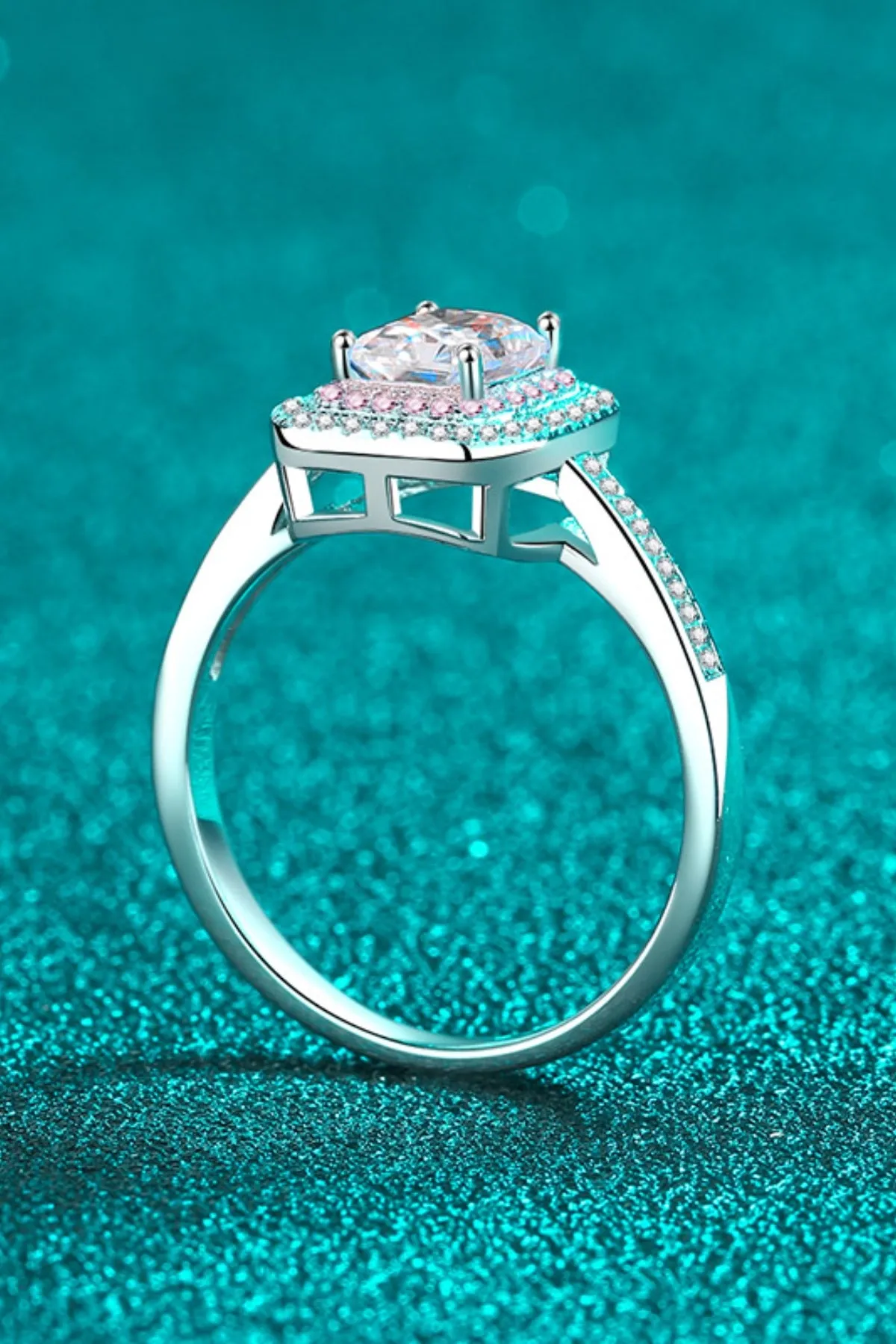 925 Sterling Silver Jewelry 1 Carat Moissanite 925 Sterling Silver Ring