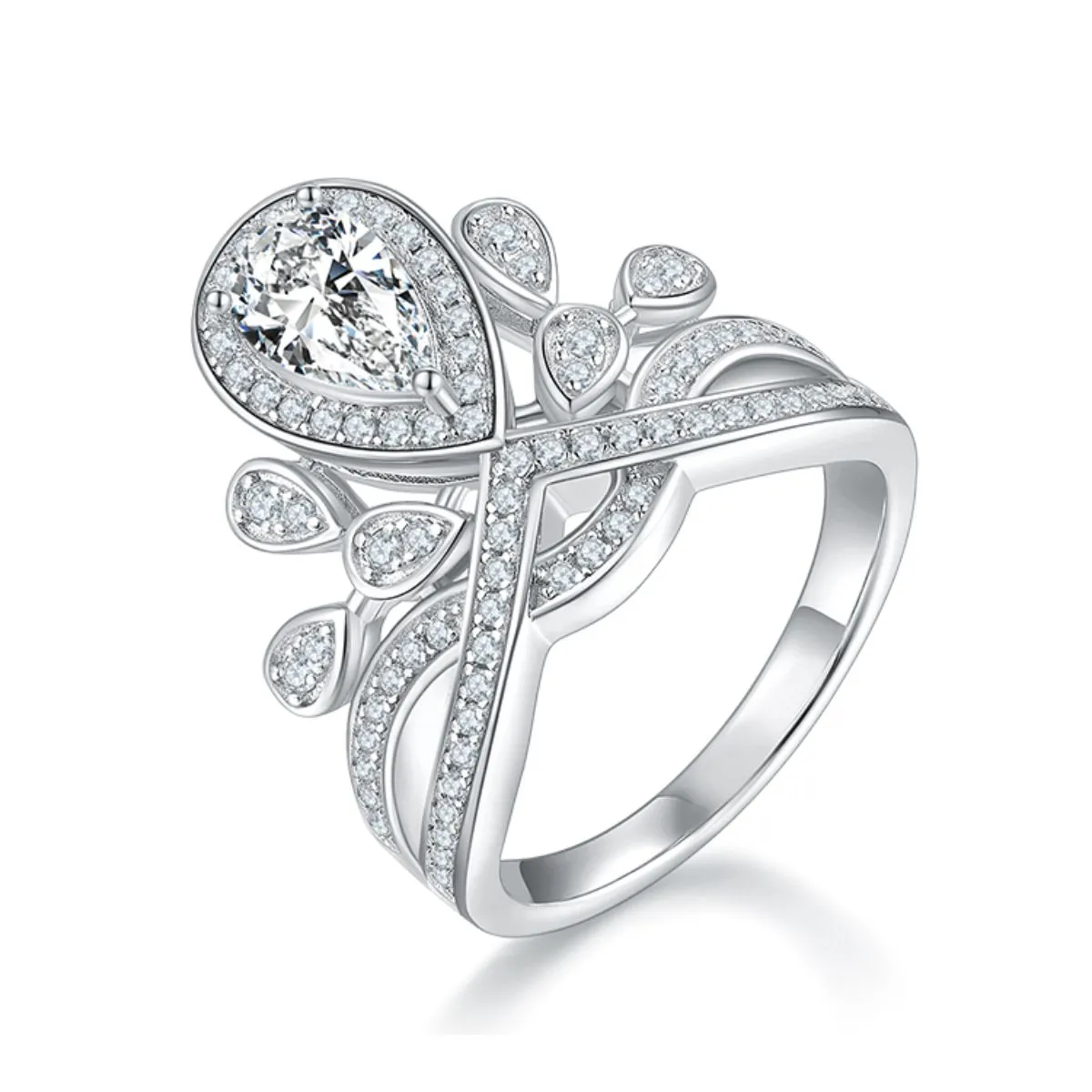 925 Sterling Silver Jewelry 1 Carat Moissanite 925 Sterling Silver Ring