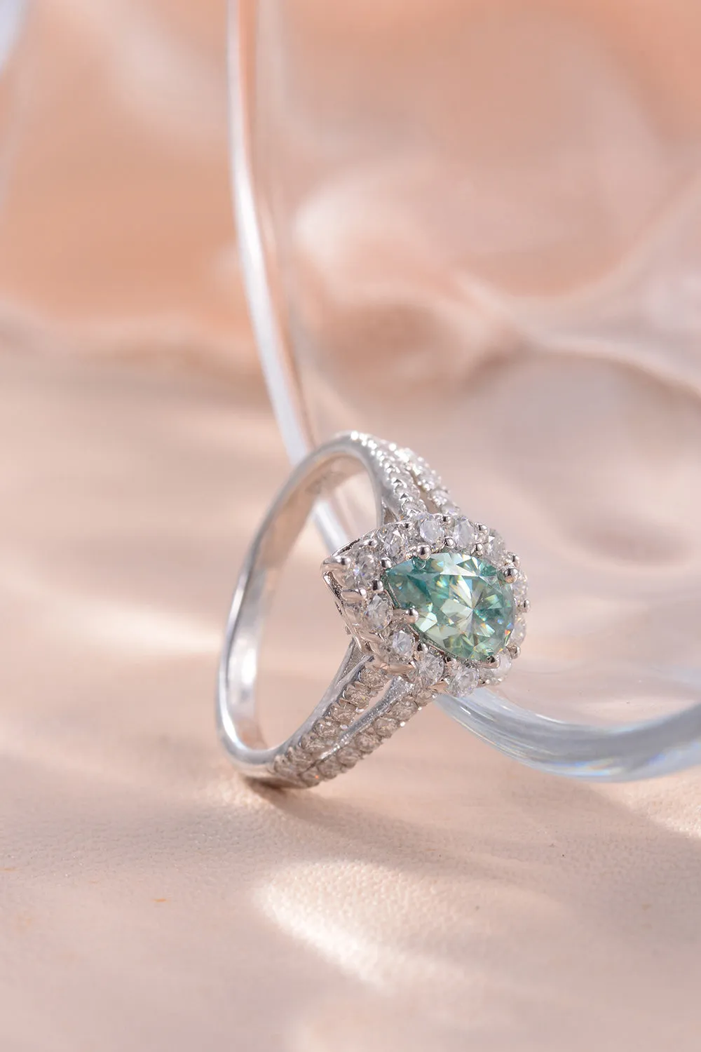925 Sterling Silver Jewelry 1 Carat Moissanite 925 Sterling Silver Ring
