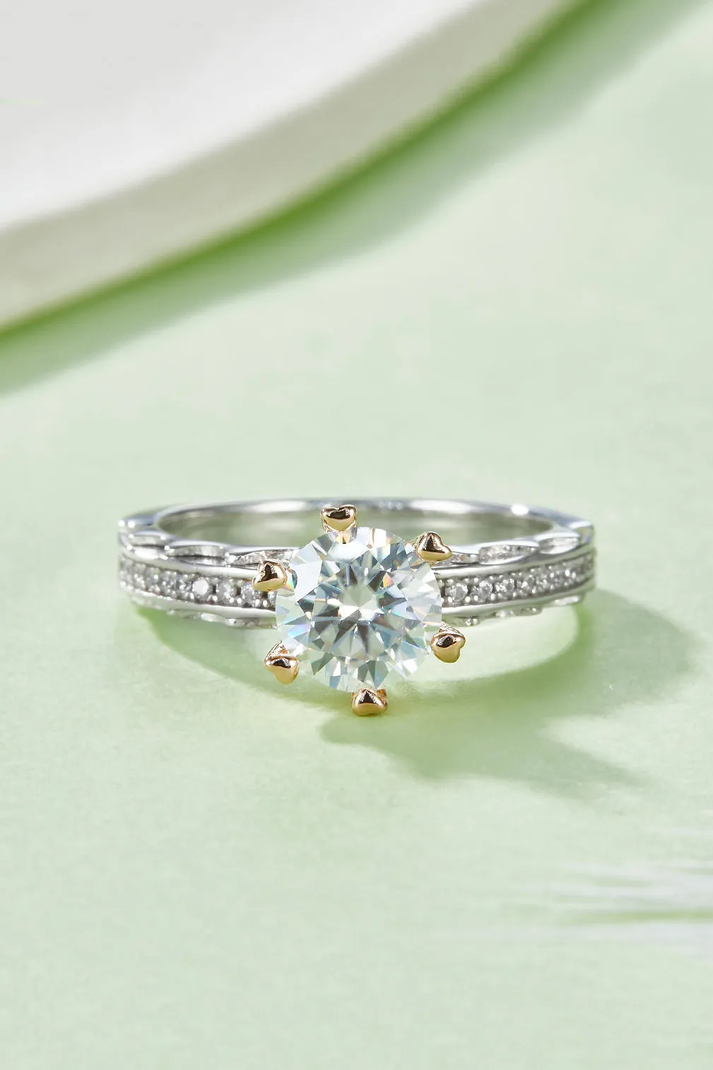 925 Sterling Silver Jewelry 1 Carat Moissanite 925 Sterling Silver Ring