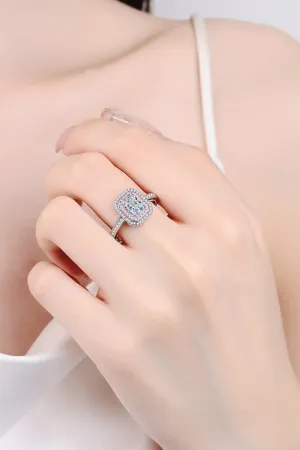 925 Sterling Silver Jewelry 1 Carat Moissanite 925 Sterling Silver Ring