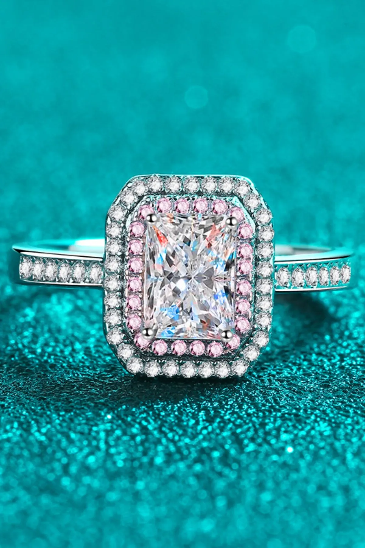 925 Sterling Silver Jewelry 1 Carat Moissanite 925 Sterling Silver Ring