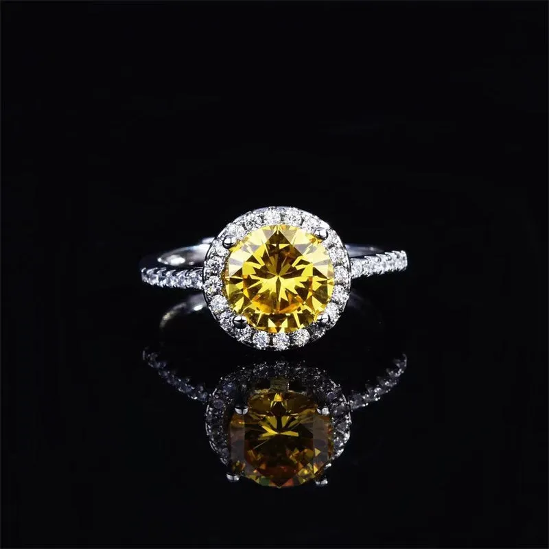 925 Sterling Silver Jewelry 1 Carat Moissanite 925 Sterling Silver Ring