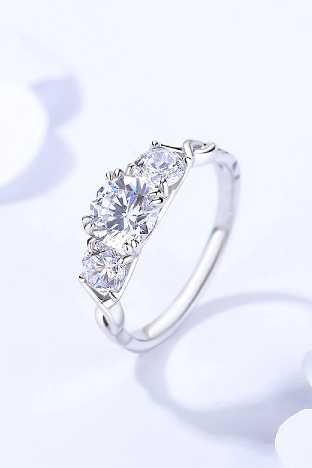925 Sterling Silver Jewelry 1 Carat Moissanite 925 Sterling Silver Ring