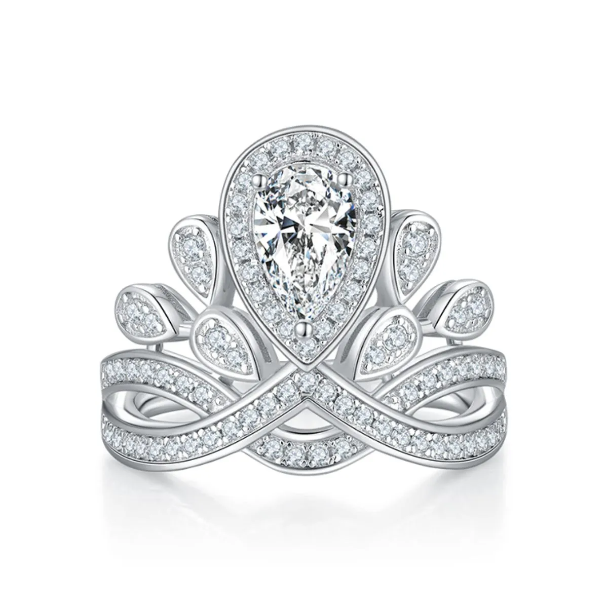 925 Sterling Silver Jewelry 1 Carat Moissanite 925 Sterling Silver Ring