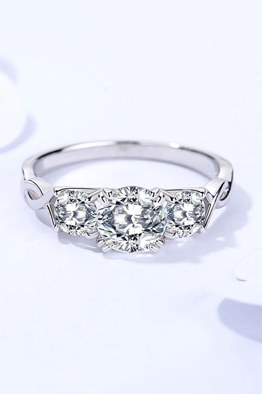 925 Sterling Silver Jewelry 1 Carat Moissanite 925 Sterling Silver Ring