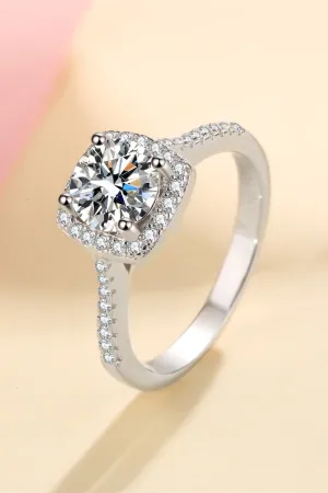 925 Sterling Silver Jewelry 1 Carat Moissanite 925 Sterling Silver Ring