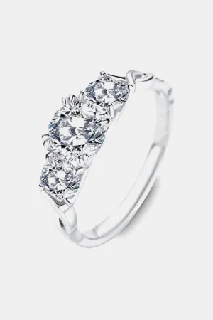 925 Sterling Silver Jewelry 1 Carat Moissanite 925 Sterling Silver Ring