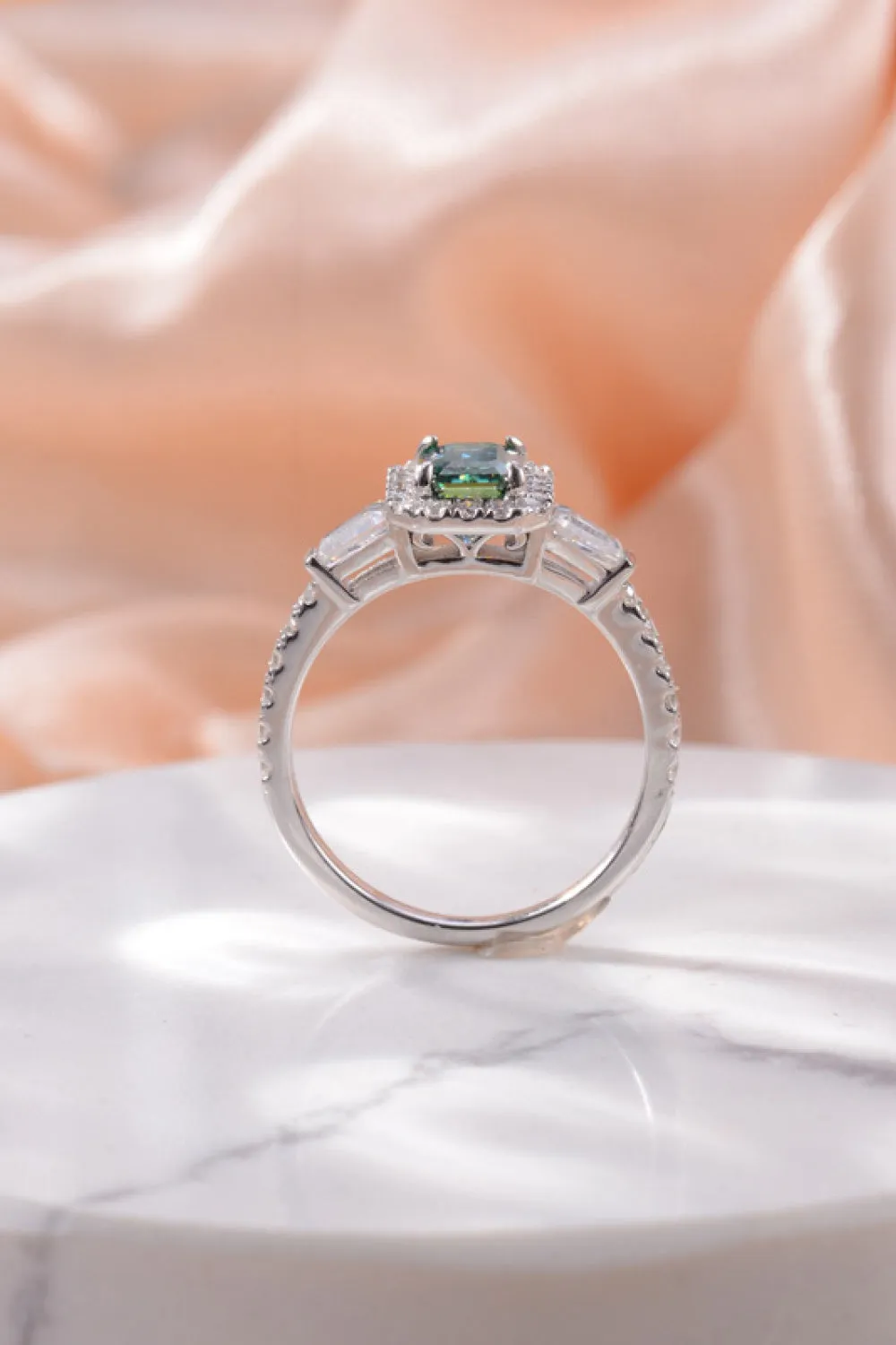 925 Sterling Silver Jewelry 1 Carat Moissanite 925 Sterling Silver Ring