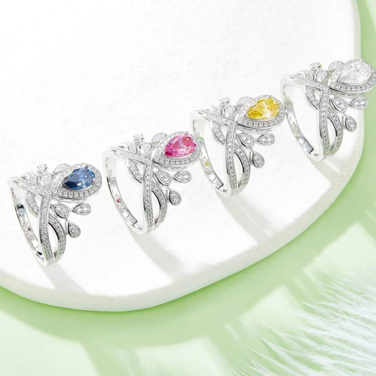 925 Sterling Silver Jewelry 1 Carat Moissanite 925 Sterling Silver Ring