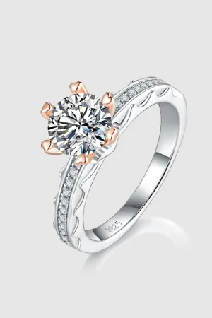 925 Sterling Silver Jewelry 1 Carat Moissanite 925 Sterling Silver Ring