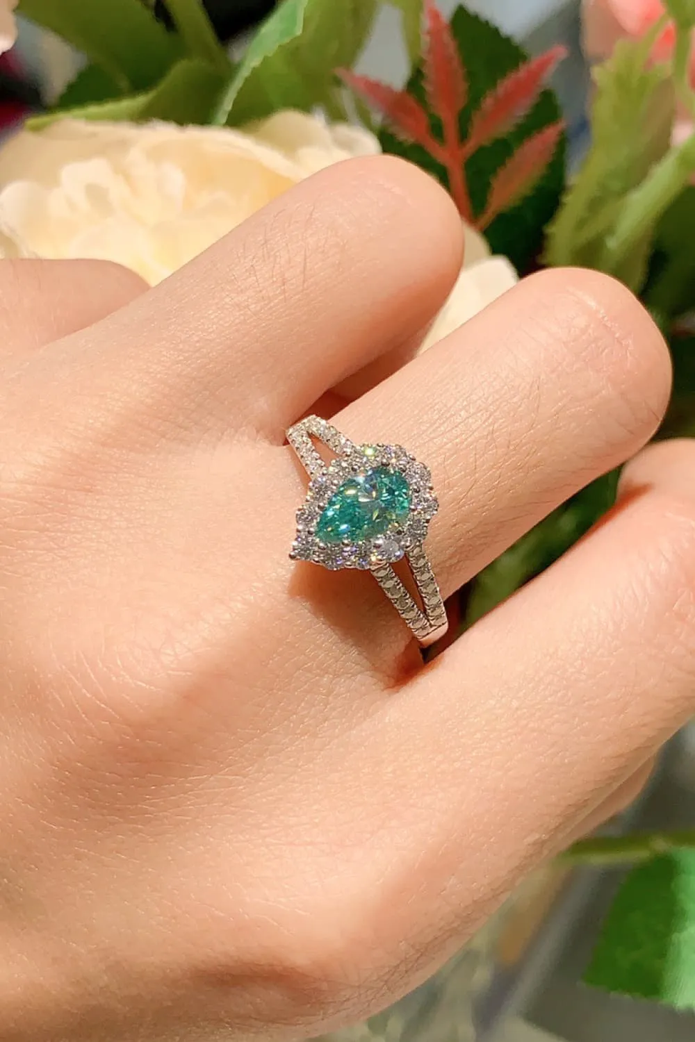 925 Sterling Silver Jewelry 1 Carat Moissanite 925 Sterling Silver Ring