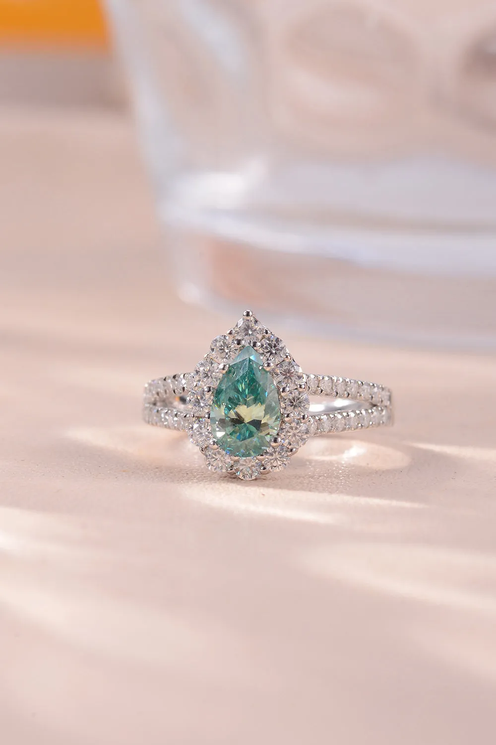 925 Sterling Silver Jewelry 1 Carat Moissanite 925 Sterling Silver Ring