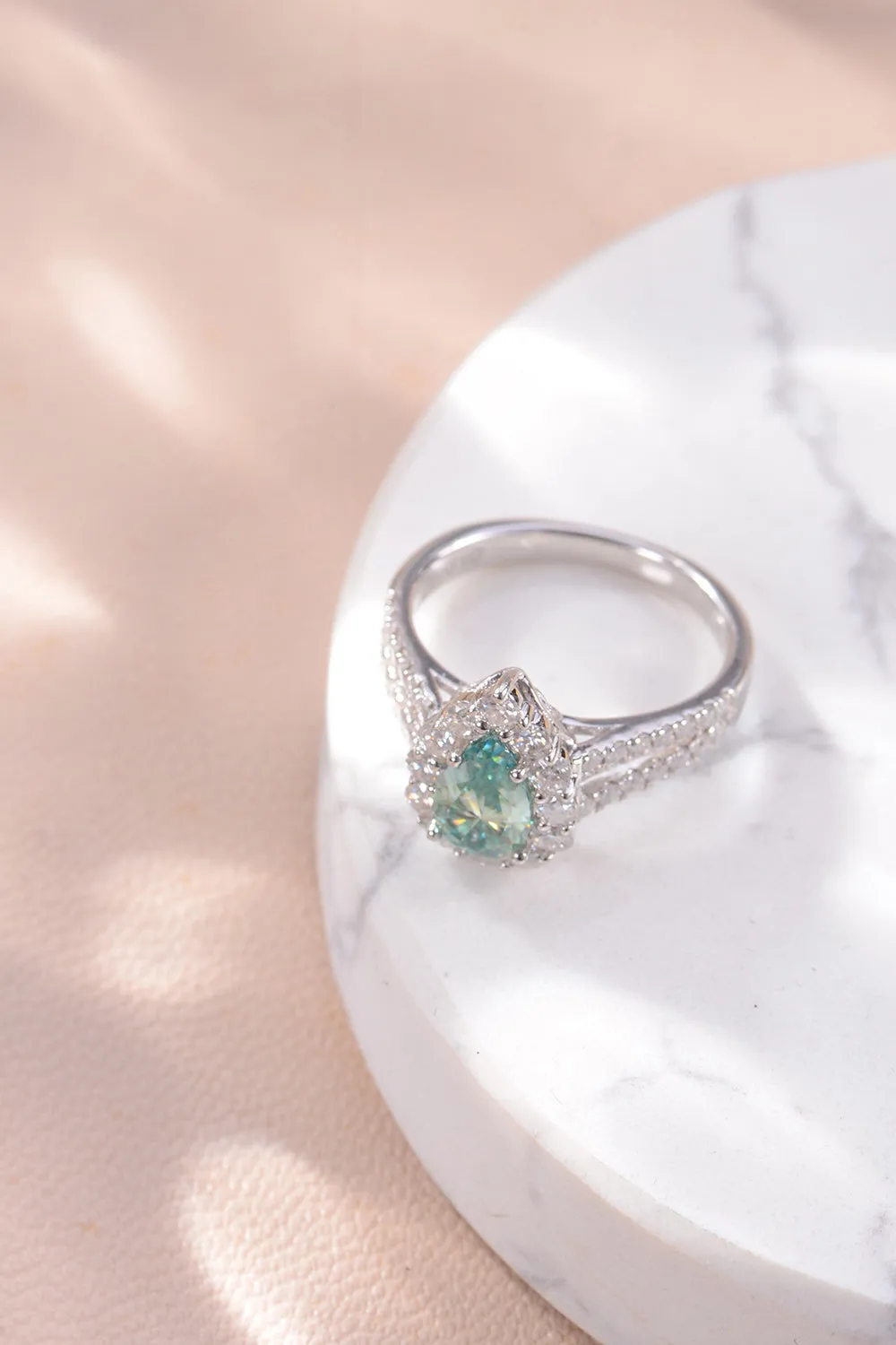 925 Sterling Silver Jewelry 1 Carat Moissanite 925 Sterling Silver Ring